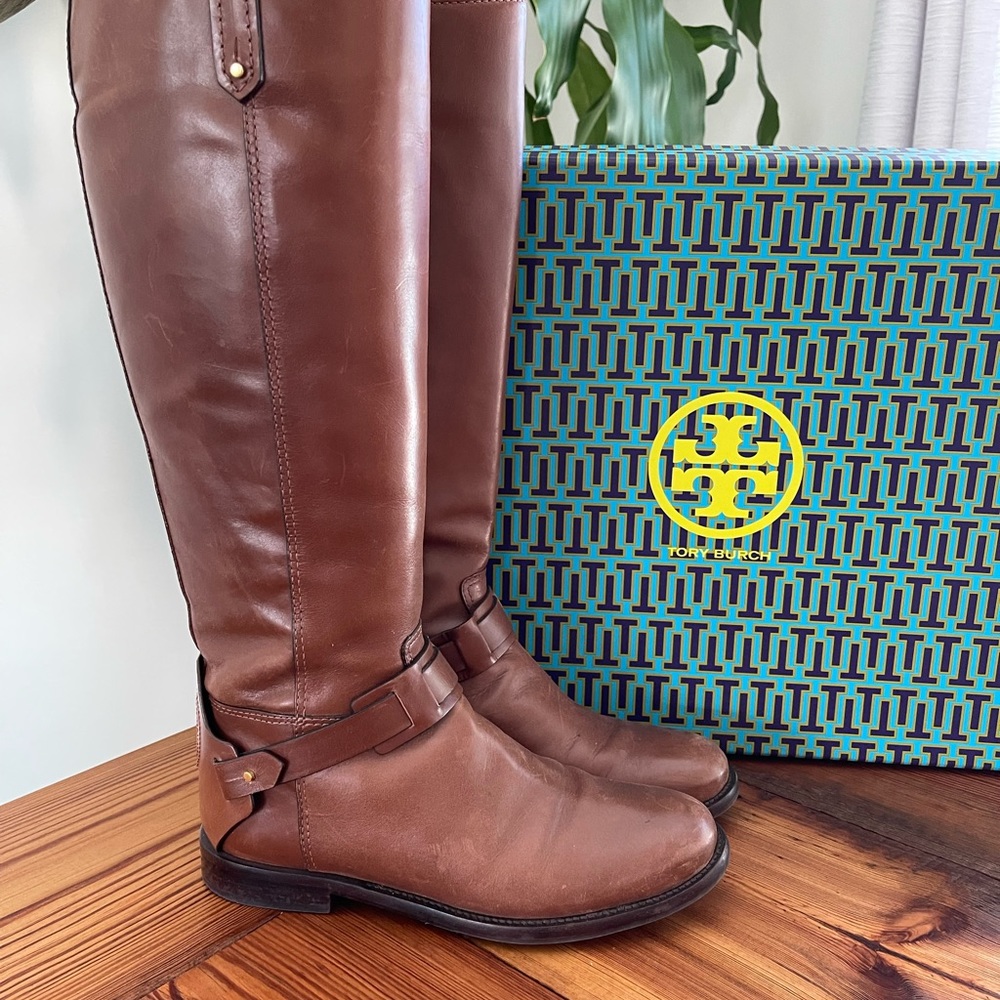 size 7.5 tory burch designer boots